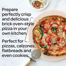 2-Piece Pizza Bakeware Set With 13" Ceramic Pizza Stone And Steel Wire Holder - 1 - View 3