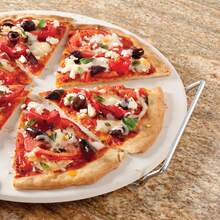 2-Piece Pizza Bakeware Set With 13" Ceramic Pizza Stone And Steel Wire Holder - 1 - View 8