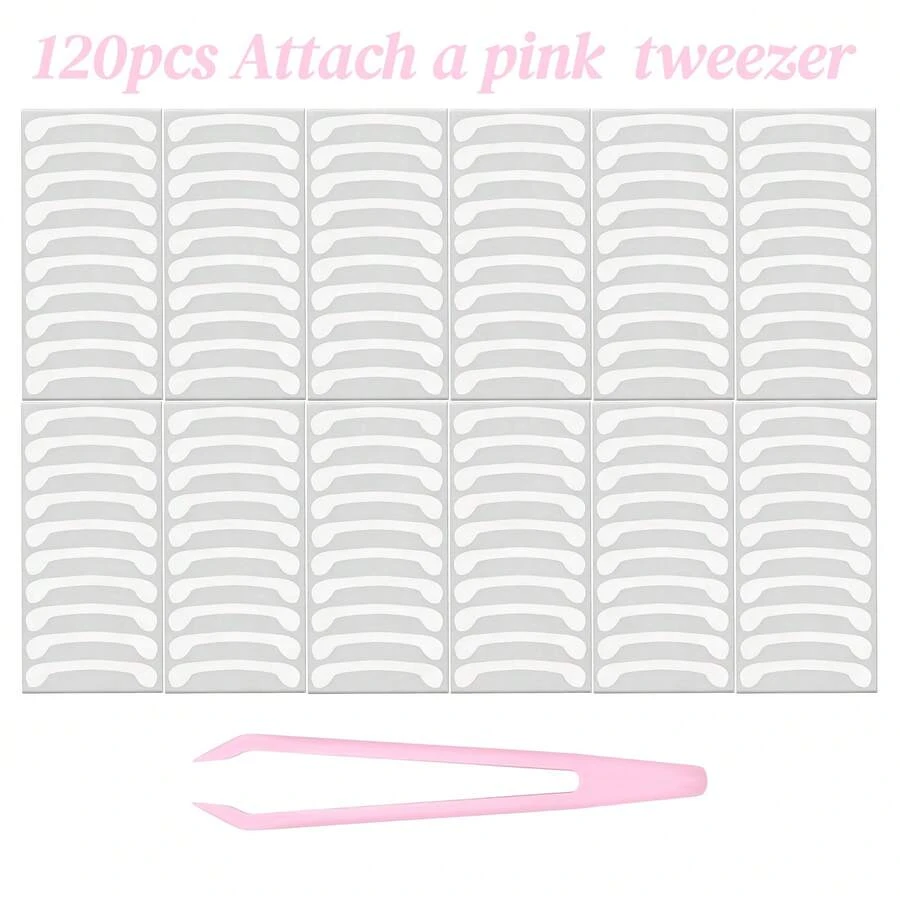 100pcs Nose Shaping Patches + Tweezers Kit, Transparent Nose Wing Patches, Invisible Nose Patches With Tweezers, Suitable For Nose Contour Shaping, Tweezers Color Random, Nose Nose Nose, Nose Tape - Multicolor - View 1