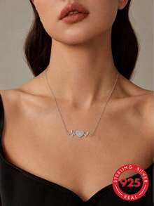 BRLINEY Sterling Silver Lifeline Pulse Heartbeat Charm Necklace For Women Love Jewelry Birthday Gift - Silver - View 1