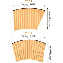 4pcs Car Window Track Sunshade Curtains – Side Window Privacy Shades With Sliding Design, Vehicle Interior Window Covers For Sun Protection, Privacy Protection, Travel, Road Trips, Daily Driving & Comfortable Car Use - Sunshade Curtains - View 6