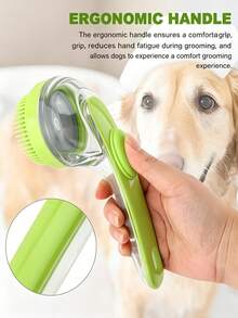 Pet Bath Brushes With Ergonomic Comfortable Handle And One Click Water Outlet Design, Soft Silicone Cat And Dog Massage Bath Products - Multicolor - View 9