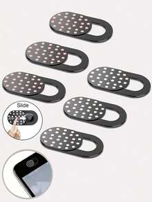 3pcs Ultra-Thin Camera Covers, Polka Dot Pattern Privacy Sliding Shutter, Suitable For Laptop, Computer, Tablet, Smartphone, Anti-Peeping Camera Protection Cover - Multicolor - View 1