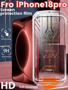 Applicable To Apple 18 Pro Max Tempered Glass Screen Protector 18 Pro New Dust-Free Chamber High Definition Phone Film Application Tool, One-Pull Application, Precise Alignment | Easy Application No Bubbles | Automatic Dust Removal, Transparent No Graying | Sensitive Touch | Daily Durable, 9H High Hardness | Rounded Edges | Drop-Resistant Scratch-Resistant - Clear - View 32
