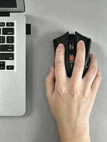 2.4G Wireless Optical Gaming Mouse, Ergonomic 6-Button, Adjustable DPI, 10m Transmission, Suitable For Laptop Desktop Office Gaming, Battery Not Included (Battery Not Included) - View 5