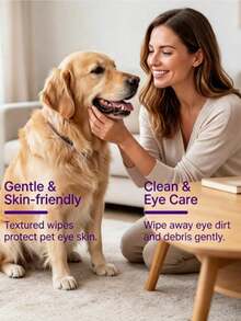 Pet Eye Cleaning Wipes For Dogs And Cats, Gentle Skin-Friendly Cleansing Eye Care Daily Maintenance, Mild For Multiple Pets, Small Animal Universal[Randomly Sent New And Old Models] - Fresh Scent - View 5