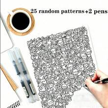 25/50/75/100pcs Stress Relief Line Drawing Practice Sheets - Random Non-Repeating Styles, Stress Relief Line Art, Pen Control Practice, Sketching Line Drawing Book, Essential For Drawing Practice, Suitable For Adult Drawing Training And Time Killing, Perfect For Casual Gifts, Birthday And Holiday Gifts (Random Patterns) - Sets - View 13