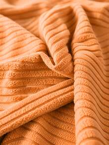 1 Buah Sarung Sofa Oranye, Kain Fleece, Anti Selip, Elastis, Dekoratif, Pola Ukiran Garis Lurus Jacquard, Cocok Untuk Sofa Lurus 2 Sandaran Tangan, Tersedia 4 Ukuran, Sepanjang Musim - oranye - View 10