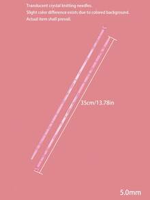 35cm Colorful Transparent Crystal Knitting Needle Set, Covers 4.0-10.0mm 7 Common Sizes, Suitable For Knitting Blankets, Cushions, Sweaters, Rugs, Pillows And Other Fabrics - Crystal Knitting Needle - View 12