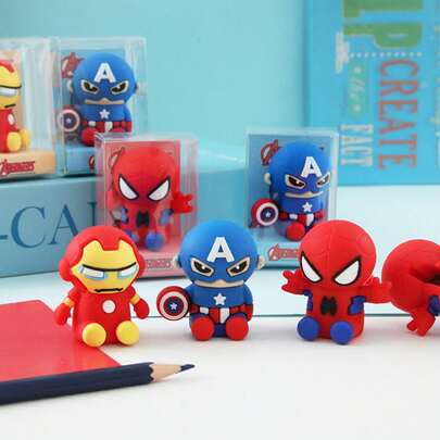 1 Set Cartoon Pencil Sharpener, Suitable For Children And Boys Back To School Stationery, Cartoon Pattern Writing Pencils For Daily Classroom Learning, Student Stationery Set, Ideal First Day Of School And Toddler Birthday Gift, Smooth Writing Pencils, Essential Classroom Supplies For School Season, Cute Rewards And Elementary School Party Gifts