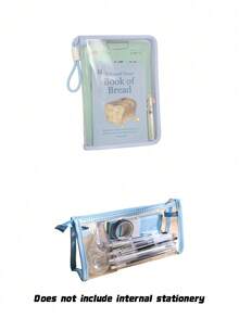 Transparent Waterproof A4 Size Plastic Folder With Zipper, Multi-Functional Document Bag For Files, Letters, Books And Souvenirs, Office Supplies - Multicolor - View 8