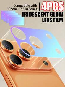 Mr. War Gorilla 4pcs[Colorful Glow-In-The-Dark Lens Stickers]Cool Laser Effect Lens Protector, Automatically Glows At Night, Randomly Find Your Phone In The Dark, Made Of Soft Material, No Hand Injury, No Scratch Residue. Compatible With IPhone 18pro/18promax/17promax/17pro And Other Models. - Colorful - View 12