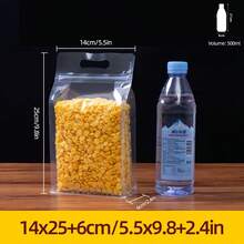 10/20/40/50入磨砂透明拉鍊袋附手把，適用於居家糖果、堅果、零食密封防漏儲存袋，適合商業廚房保鮮袋，節慶婚禮派對配件 - 磨砂 - 查看 41