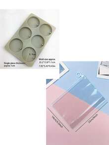6-Cavity Round Tag Silicone Mold, Resin Pendant Wax Melt Soap Aromatherapy Plaster Car Hanging Diffuser Mould, DIY Craft Supplies For Home Studio, Gift For Crafters Soap Makers - Multicolor - View 12