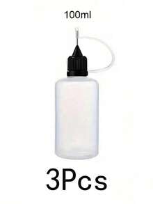 1/3pcs 30ml Empty Glue Bottles With Precision Needle Tip Applicator, Refillable Liquid Dispensing Dropper Bottles, Easy Squeeze, Suitable For Paper Roll Crafts DIY Handmade School - Multicolor - View 10