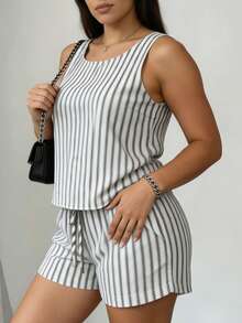 Plus Size Co-Ords - Black - View 4