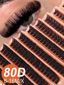 CMAYOME 720/648 DIY Complete Set Of Cluster Adhesive False Eyelashes - Includes Soft False Eyelash Clusters In 8 To 16mm Different Lengths, Soft And Fluffy Touch. This Set Includes Cluster False Eyelashes, Waterproof Glue, Tweezers And Brush. - Multicolor - View 13