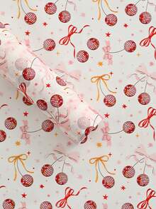 10 Sheets Christmas Light Pattern Tissue Paper, Including Christmas Tree, Candy, Star Patterns - 20" X 14", Handmade Wrapping Paper, Easy To Protect Items, Suitable For Gift Box Filling, Party Decoration - Pear - View 11
