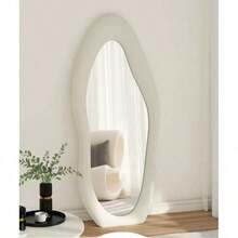 Cream-Colored Wall-Mounted Full Length Mirror, Luxury Dressing Mirror For Home Use - 1PC - View 9