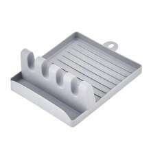 1pc Multifunctional Silicone Spoon & Scraper Storage Rack, Multi-Purpose Kitchen Tool Organizer With Pot Lid Drain Tray, Heat-Resistant Non-Slip Countertop Storage, Halloween Home Decor, Autumn Home Decor, Halloween Costume - Multicolor - View 11