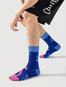 1/5/10 Pairs Men's Mid-Calf Socks, Car Pattern Versatile Unisex Sports Style Long Socks, Fun Socks, Crazy Happy Socks - Multicolor - View 9