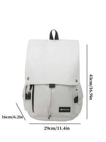 peach tree Mochila versátil de gran capacidad de PU con diseño de árbol de durazno - Blanco - Ver 2