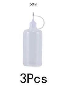 1/3pcs 30ml Empty Glue Bottles With Precision Needle Tip Applicator, Refillable Liquid Dispensing Dropper, Easy Squeeze, Suitable For Paper Craft DIY Handmade School - Multicolor - View 12