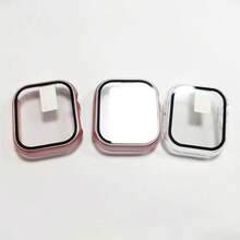2 Rose Gold + 1 Transparent Watch Case Film, Compatible With Apple Watch 4/5/6/7/8/9/10/11, Full Coverage, Anti-Scratch, Built-In Tempered Glass - 2 Rose Gold + 1 Clear Watch Case Film - View 8