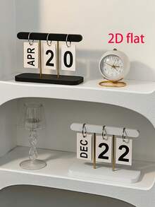 1set-Nordic Minimalist Flip-Type Calendar,Suitable For Living Rooms,Dining Tables,Coffee Tables,Etc,Desk Organizer, Educational School Calendar,Office Accessories,2027 Diary,Desk Accessories,Office Calendar 2027 - Sets - View 1