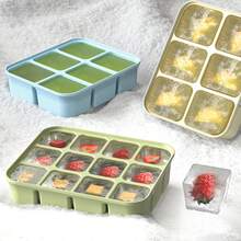 12 Cavity Silicone Ice Cube Mold, Rectangular Ice Tray With Lid, Easy Demoulding Ice Maker For Home Bar Restaurant, Ideal For Coffee Whiskey Drinks Party Camping Use - Green - View 6