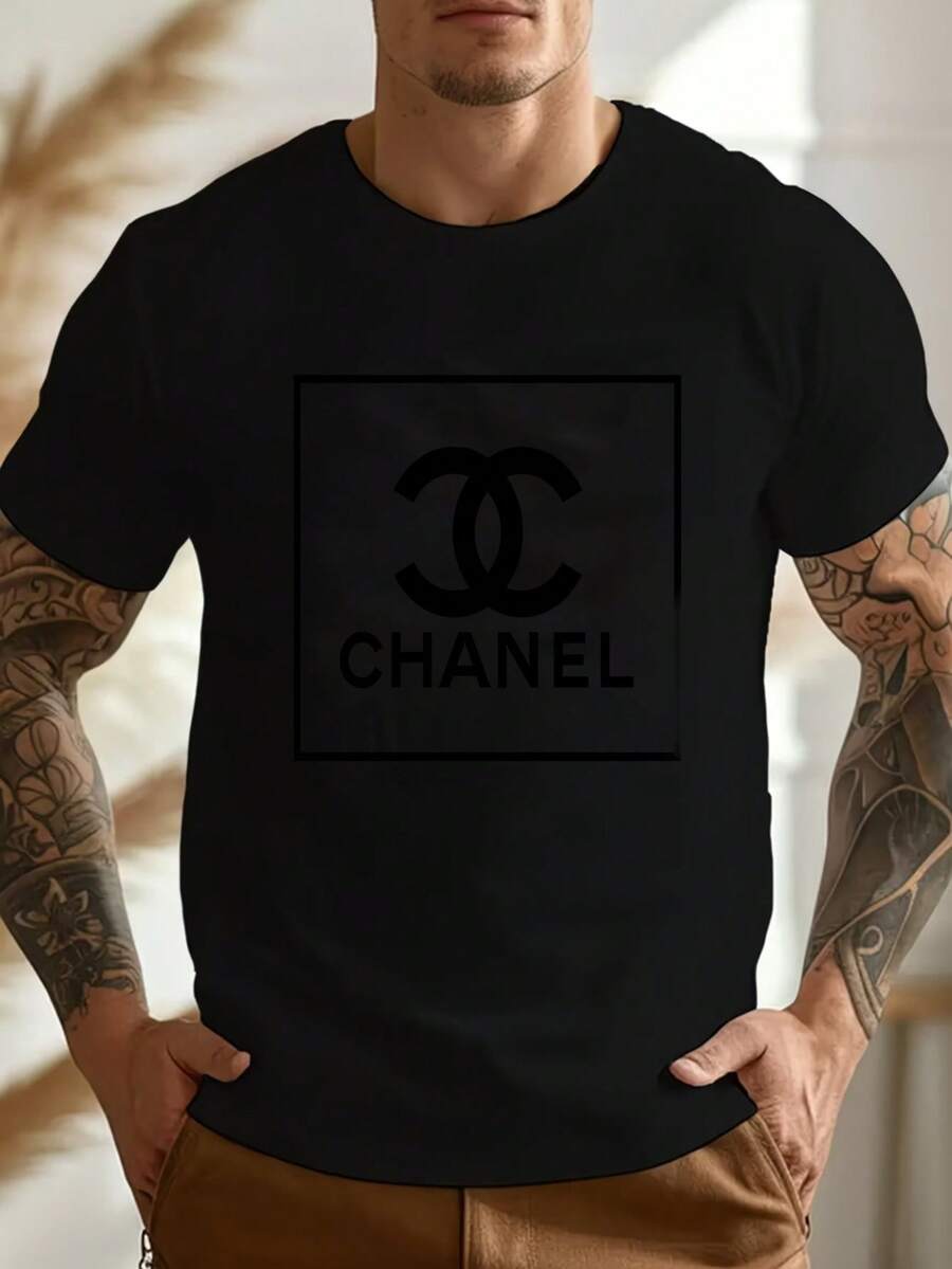 Men T-Shirts - 黑色 - 查看 1