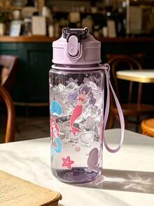 1個 500ml 可愛便攜運動水壺附吸管，卡通恐龍圖案杯，適合露營、戶外、居家、萬聖節、馬克杯、禮物、秋季、聖誕禮物、水杯 - 彩色 - 查看 5
