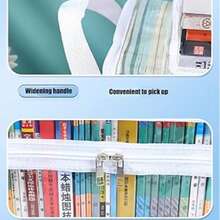 Large Capacity Dust-Proof Book Storage Bag, Old Books Organizer Box, Foldable Storage Bin For Students And Classrooms - Multicolor - View 5
