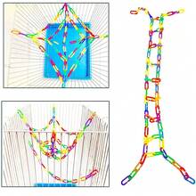 200pcs/100pcs Rantai Plastik, Warna Campuran Pelangi DIY Rantai Klip Bentuk C Kait Ayunan Mainan Sangkar Panjat, Cocok Untuk Burung, Sugar Glider, Tikus, Burung Beo - View 5