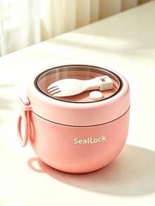 SEAL LOCK 1/3pcs-Cartoon Lunch Box, Student Campus Large Capacity Meal Box, Compartment Breakfast Bento Box, Oatmeal Cup, Fruit Fresh-Keeping Box, Office Worker Weight Loss Meal Box, Suitable For Company, School, Outdoor Picnic - Multicolor - View 9