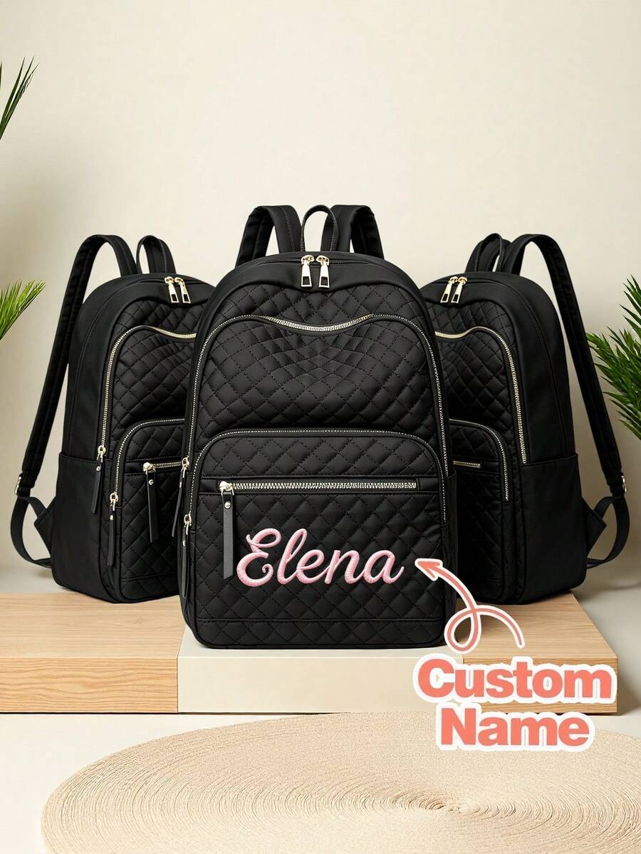 1 buah Tas Koper Kabin Kustom, Ransel Pria, Ransel Penerbangan Wanita, Ransel Laptop 14 Inci, Cocok untuk Sekolah, Mendaki, dan Bekerja