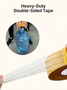 2 Rolls Strong Adhesive Fabric Tape, No-Cut Multi-Function No Damage Hemming Tape, Suitable For Fabric Clothing No-Sew Self-Adhesive Fixing - Yellow - View 7