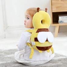 Balo bảo vệ đầu cho bé, phù hợp cho giai đoạn tập đi và tập bò, thiết bị bảo vệ bé tập đi với họa tiết Giáng Sinh, balo bảo vệ đầu cho bé có thể điều chỉnh, họa tiết ong (hình ong) - Màu vàng - Xem 6