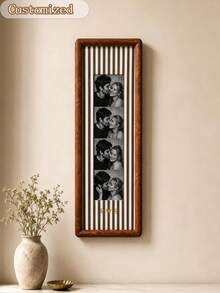 Couple Photo Strip Frame, Customized Photo Booth Frame, Striped Fabric Frame, Couple Anniversary Gift, Wedding Keepsake, Home Decor - Multicolor - View 5