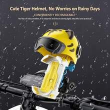 1pc Tiger Helmet Phone Holder, Ultra-Stable Anti-Shake Anti-Rain Cycling Mount, Super Cute Personalized Design, Essential For Bicycles/Motorcycles/Electric Bikes - Multicolor - View 5