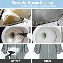 Pembersih Uap Genggam, Mesin Pembersih Uap Tekanan Tinggi dengan Berbagai Aksesori, Pembersih Uap Bebas Bahan Kimia untuk Lemak Dapur, Nat Ubin Kamar Mandi, Detailing Mobil, Pelapis Furnitur, Jendela, Uap Portabel, - Steker EU AC 220-240V - Putih - 010 - View 4
