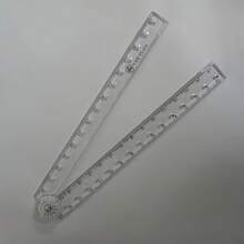 30cm Creative Acrylic Transparent Folding Ruler For Drawing And Measuring, Transparent Design, Minimalist Style, Foldable For Easy Storage And Portability, Student Supplies, Back To School Essential - Transparent - View 4