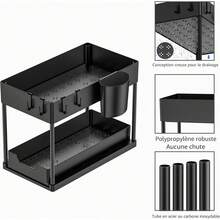 Organizador deslizable - negro - Ver 6