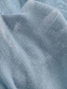GIGOGOU 大尺碼 1XL-4XL 女款春夏薄款針織開襟衫，輕量休閒長袖鏤空外套 - 淺藍色 - 查看 4