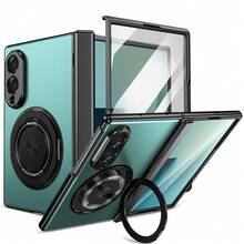 VIETAO 360° Rotating Magnetic Ring Kickstand Phone Case For Samsung Galaxy Z Fold 8 Ultra 7 6 5 4 With Screen Protector And Hinge Protection - Green - View 9