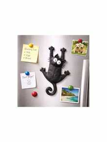 Cute Black Cat Fridge Magnet Home Decor - Black Cat Edition - View 12