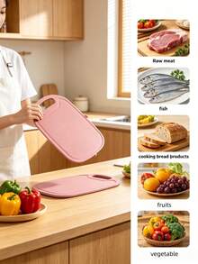 Conjunto de Tábua de Corte Destacável Multicolorida, Alça Ergonômica, Fácil de Limpar e Empilhável, Acessórios de Cozinha, Adequado para Carne Crua, Frutos do Mar, Vegetais, Corte de Frutas, Ideal para Uso Diário na Cozinha Doméstica, Camping ao Ar Livre, Caminhada, Viagem de RV e Preparação de Alimentos para Churrasco - 1PC - Visão 4