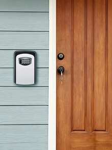 Outdoor Flip Cover Key Lock Box, Waterproof Wall-Mounted Metal & Plastic Key Storage Box, 4-Digit Resettable Combination Access, Ultra-Secure Key Hiding Box With Protective Cover, Upgraded Large Capacity Password Box, Suitable For Home/Car Keys - Multiple Styles - View 7