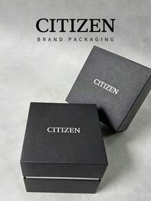 CITIZEN Classic Black Watch Storage Box Premium Gift Packaging Case With Brand Logo Design For Timepiece Protection And Special Occasion Presenting - Black - View 1