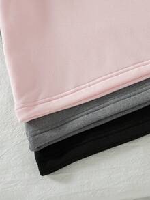 3pcs/Pack Girls Fashion Casual Mock Neck Base Layer Tops, Autumn/Winter - Multicolor - View 5